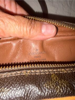 Louis Vuitton Monogram Canvas Pouch with Tan Interior and Gold Hardware